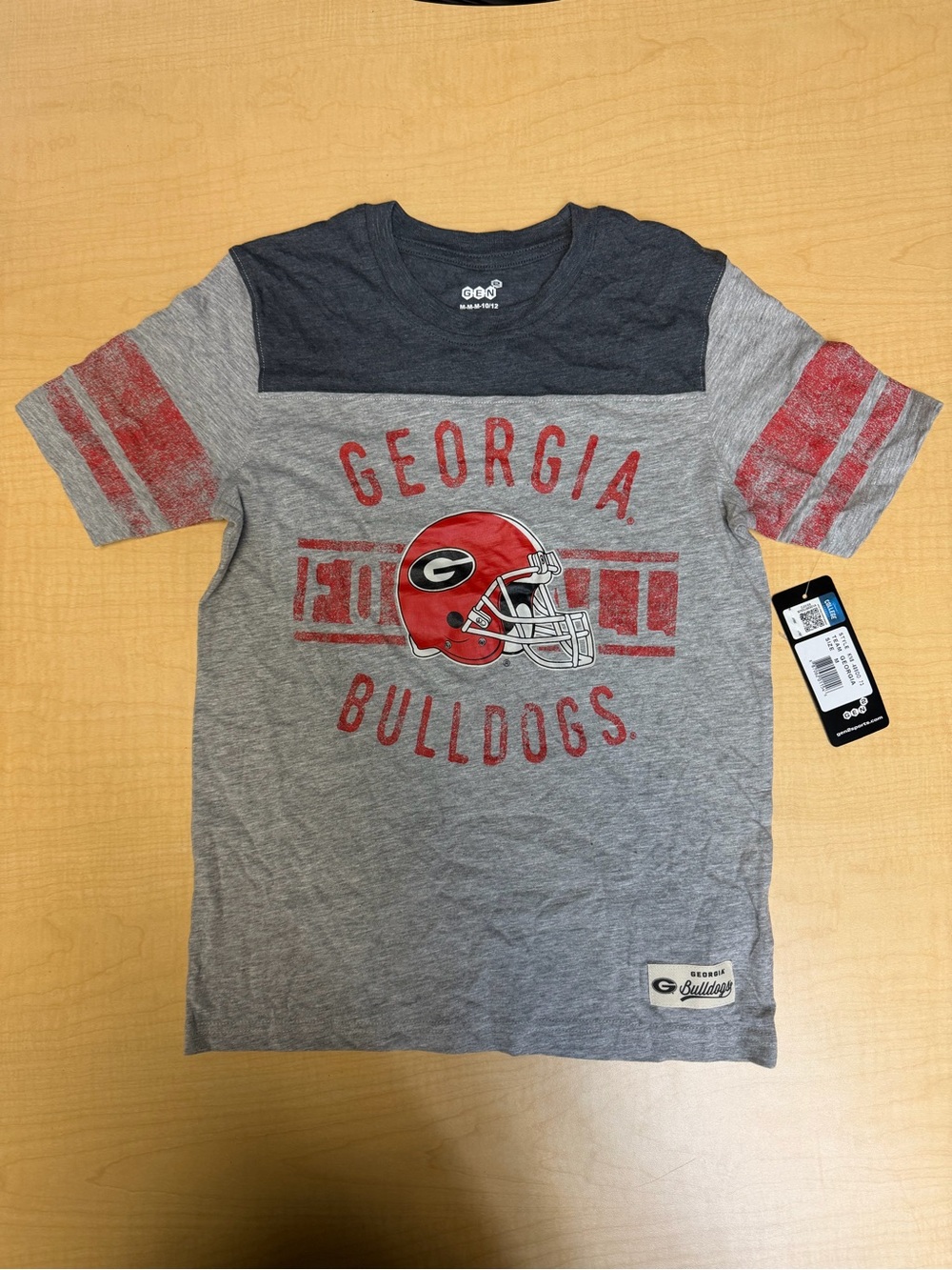 Georgia Bulldogs Kids Short Sleeve Tee - Grey & Red